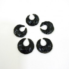 Black Obsidian Moon shaped Carved Arrowheads
