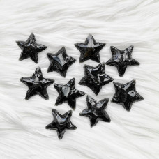 Black Obsidian Star shaped Carved Arrowheads