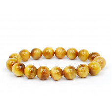 Yellow Cateye Beads Bracelet 8 mm