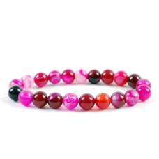 Pink Onyx Beads Bracelet 8 mm