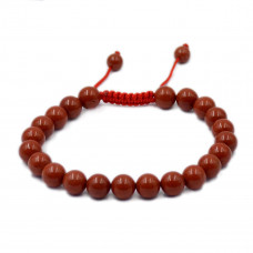 Red Jasper Beads Cord Bracelet 8 mm