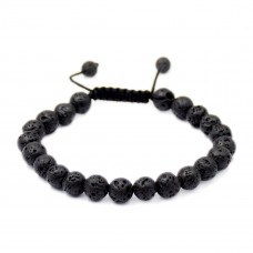 Lava Beads Beads Cord Bracelet 8 mm