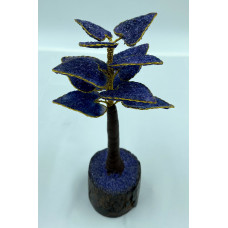 Blue Aventurine Fancy Agate Stone Fengshui Heart Petal Tree