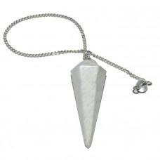 Scolecite Multifaceted w/ Crystal Ball Chain Pendulum