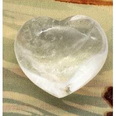 Crystal Quartz Puffy Heart
