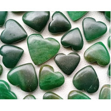 Green Jade Puffy Heart