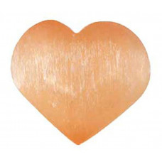 Orange Selenite Puffy Heart