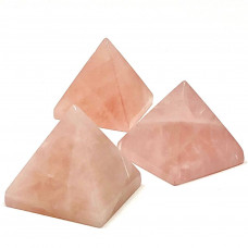 Clear Rose Quartz Pyramid 45 - 55 mm