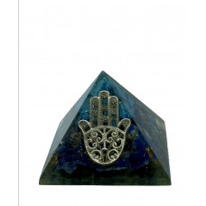 Turquoise Lapis Orgone Reiki Pyramid -2 Inch