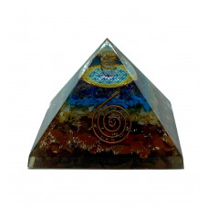 7 Chakra Crystal Point Reiki Orgone Pyramid 3 Inch