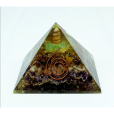 Amethyst Crystal Tiger Orgone Pyramid -3 Inch