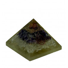 Amethyst Crystal Crystal Orgone Reiki Pyramid -3 Inch