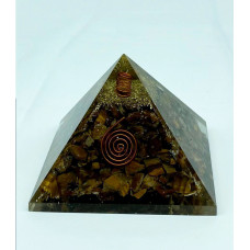 Tiger Eye Orgone Reiki Pyramid -3 Inch