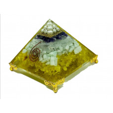 Energy Stones Pearls Orgone Pyramid w/ Stand 3 Inch