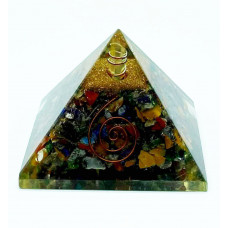 Multicolor Orgone Reiki Pyramid 3 Inch