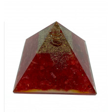 Ruby Agate Orgone Reiki Pyramid 3 Inch