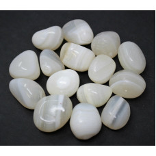 White Banded Agate Tumbled Stones